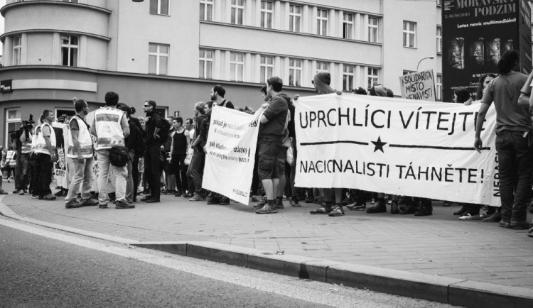 Demonstrace na Moravském náměstí