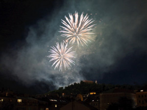 Festival ohňostrojů zakončil epilog nad hradem Špilberk