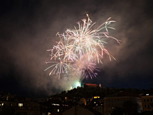 Festival ohňostrojů zakončil epilog nad hradem Špilberk