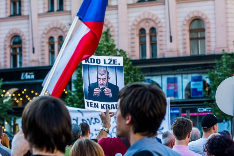 V Brně se opět po týdnu setkali lidé na protest proti Babišovi se Zemanem, autor: Tomáš Hrivňák