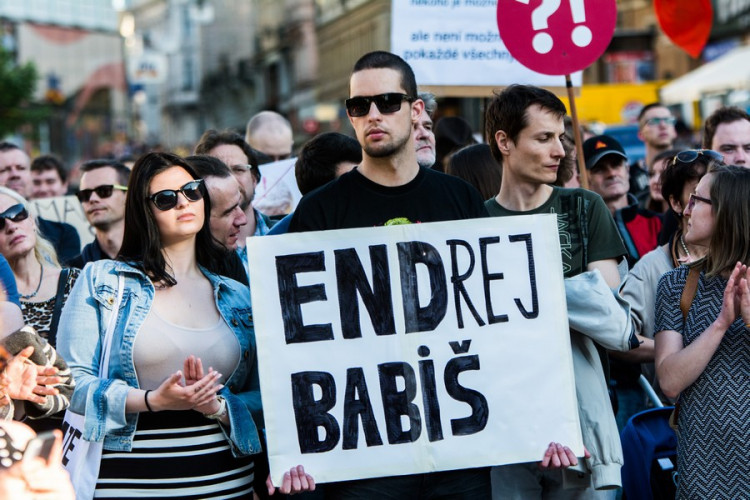 V Brně se opět po týdnu setkali lidé na protest proti Babišovi se Zemanem, autor: Tomáš Hrivňák