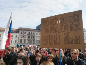 #VyjdiVen stávka studentů na Svoboďáku