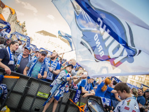 Zelňák při vítězném zápase v Třinci a zisku titulu, autor: Martin Pištěk