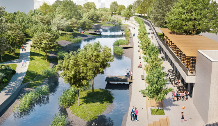 Nová podoba nábřeží Svratky