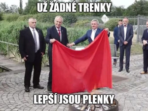 Internetové vtípky na prezidentovo veřejné pálení trenýrek