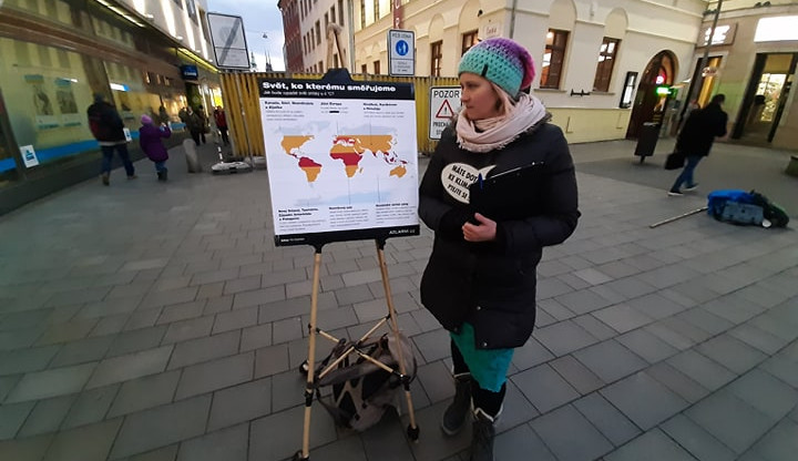Infobrána Extinction Rebellion na České