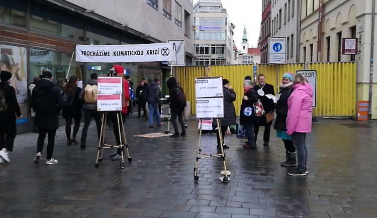 Infobrána Extinction Rebellion na České