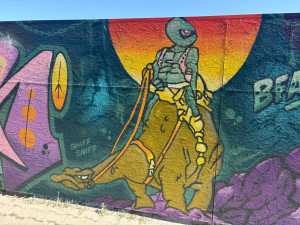 FOTOGALERIE:  Zeď pod brněnským nádražím ozdobili umělci z celého světa