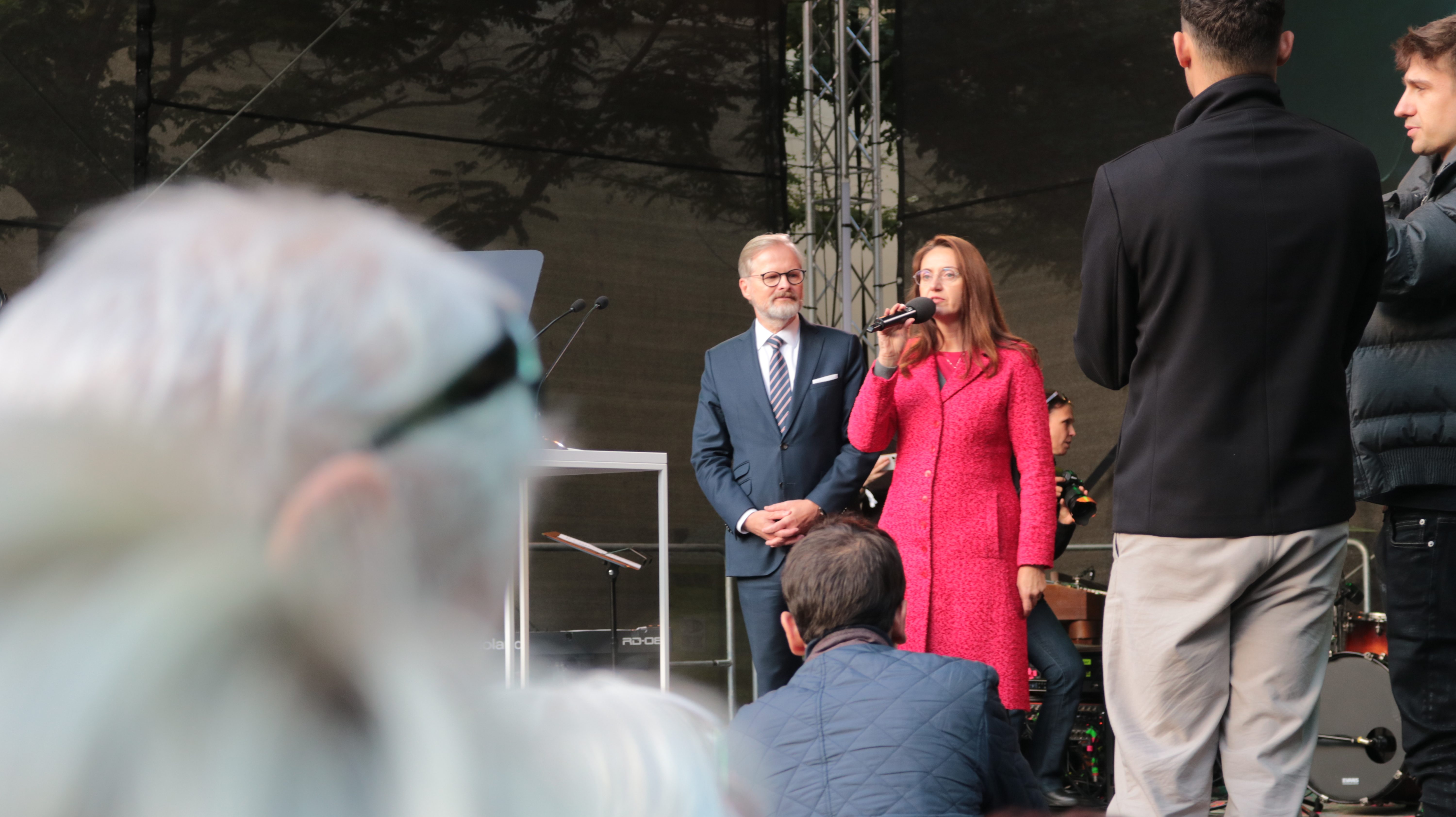 FOTO: Petr Fiala přijel tři dny před volbami do Brna na největší happening koalice