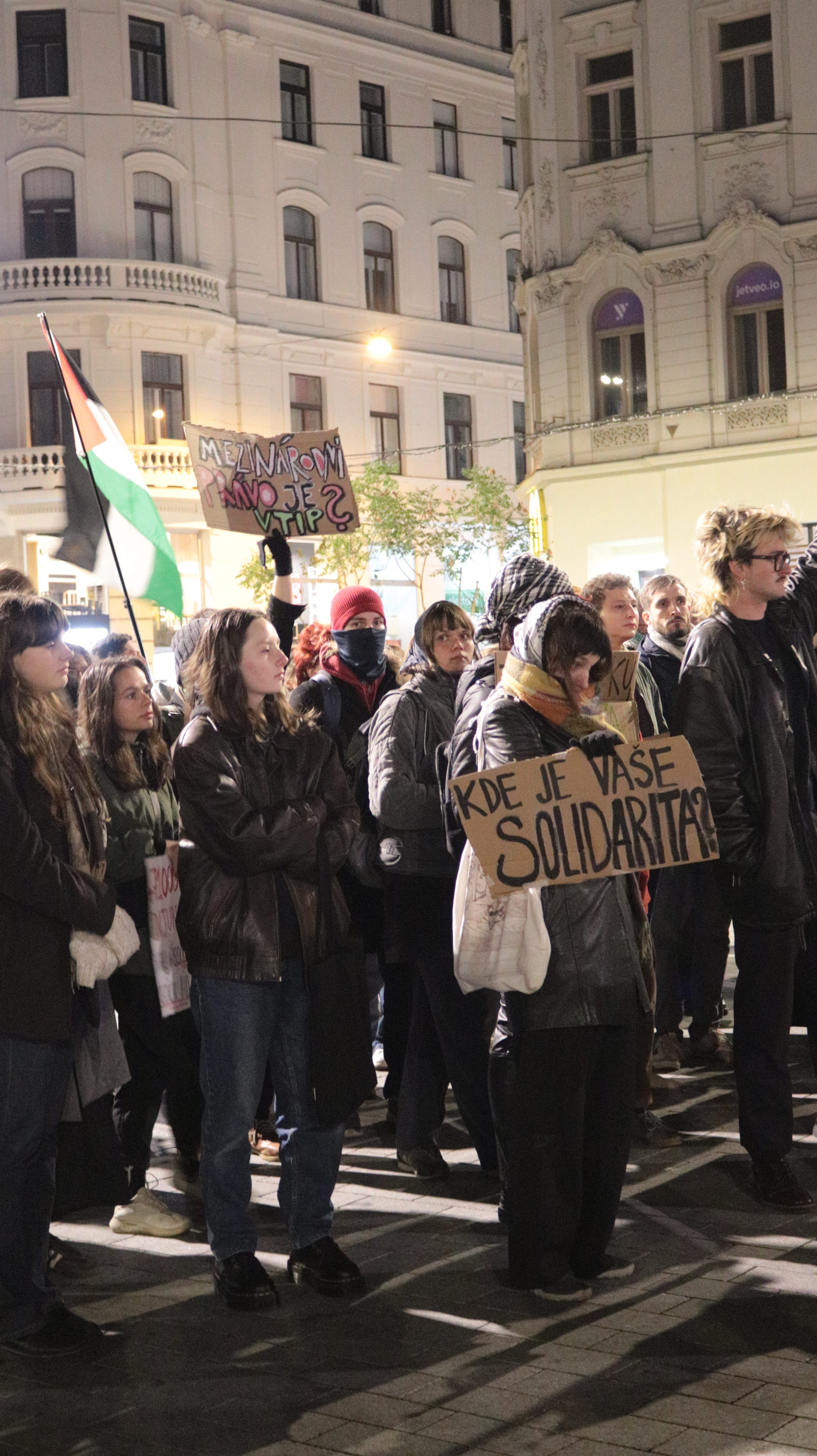 FOTO: Aktivisté protestovali na podporu Šárky, stala se nezvěstnou na cestě do Gazy