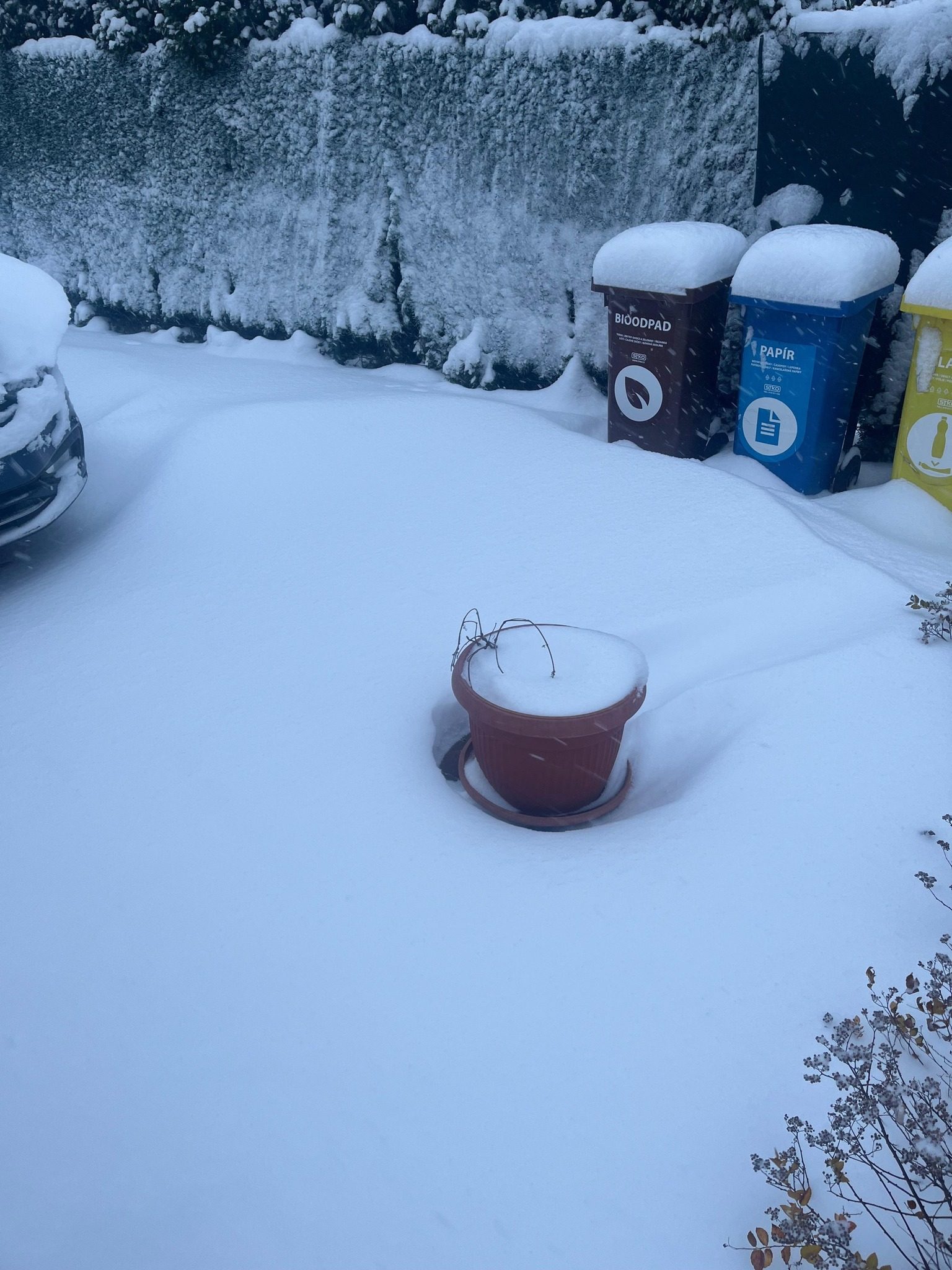 FOTO: Brno a okolí dnes zasypal sníh. Podívejte se, jak to na jižní Moravě vypadalo