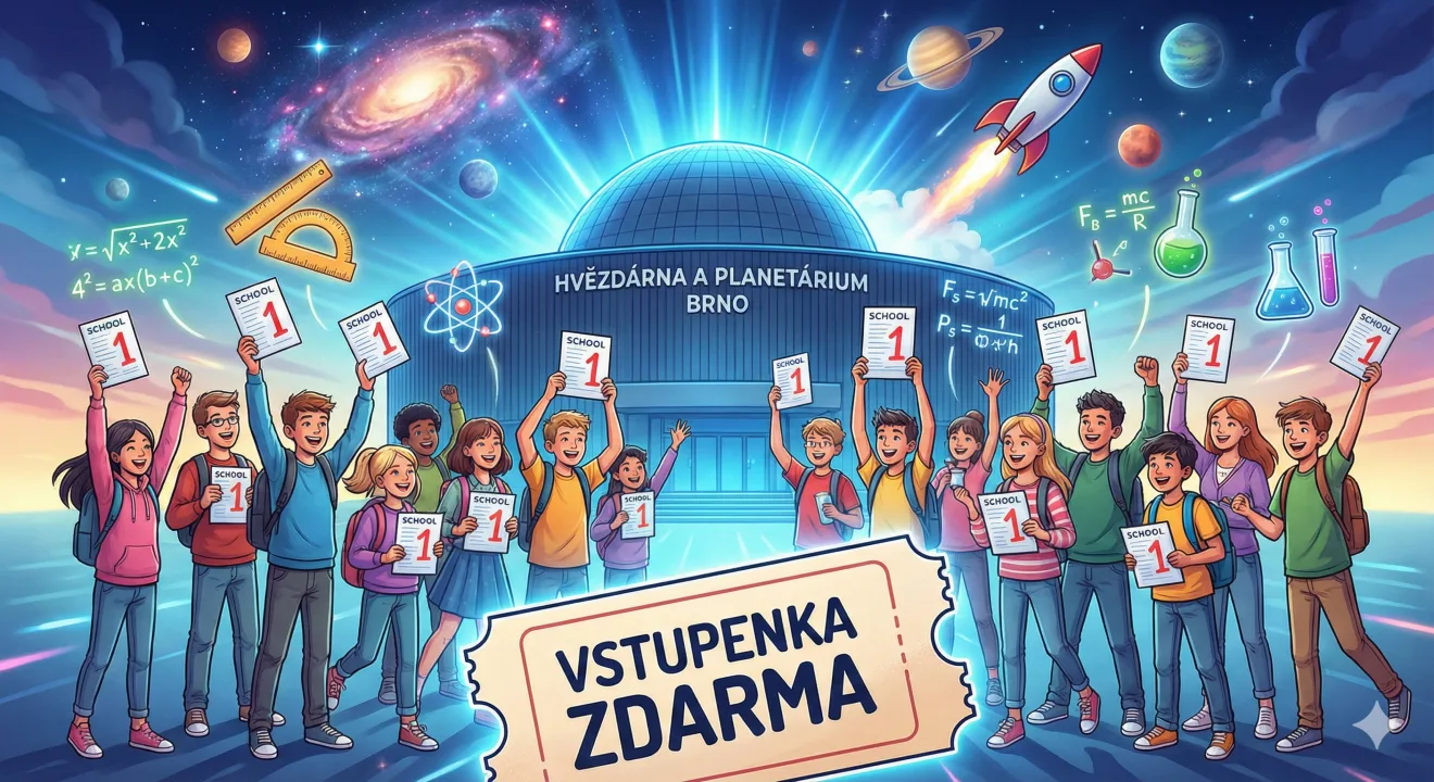 Za jedničku z matiky, fyziky nebo chemie vstupenka na hvězdárnu zdarma
