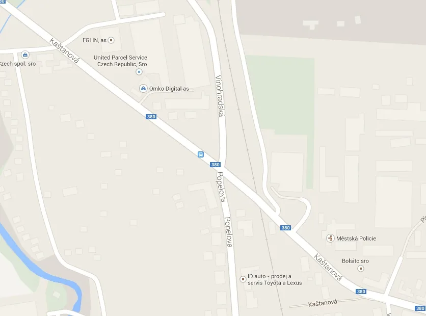Křižovatka ulic Kaštanová (od Makra) a Vinohradská (od Černovic) projde rekonstrukcí, foto: Google Maps