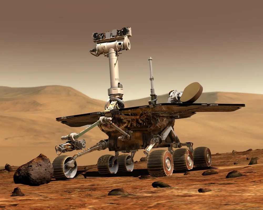 Vozítko Opportunity na Marsu, vizualizace: Nasa