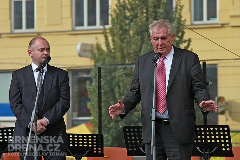 Prezident Miloš Zeman v Brně, foto: Brněnská Drbna