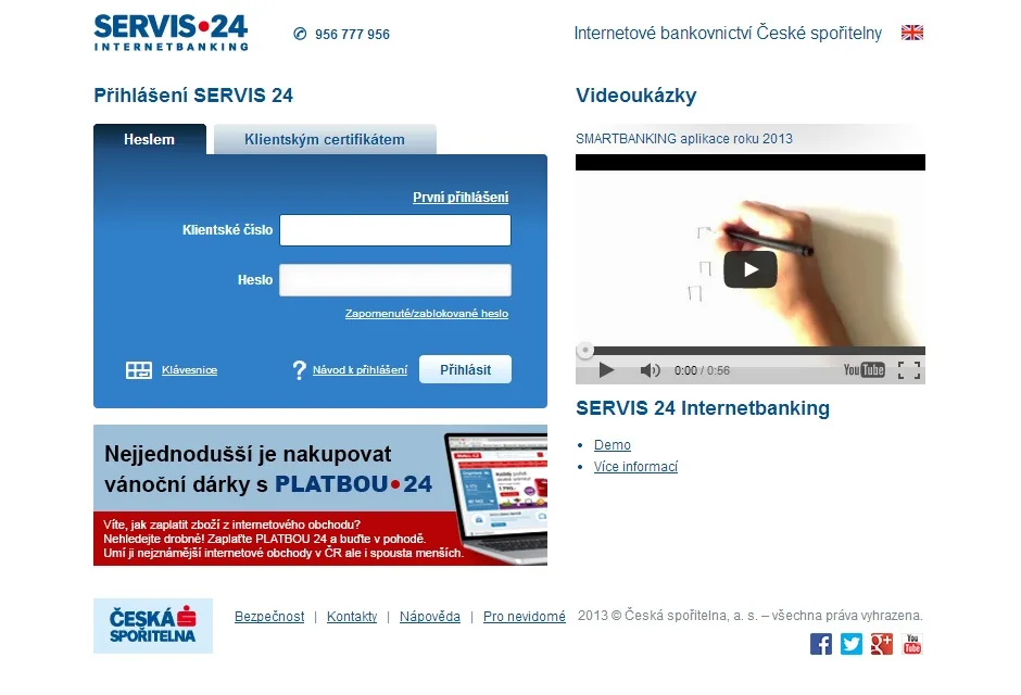 Internetové bankovnictví České spořitelny, foto: Brněnská Drbna