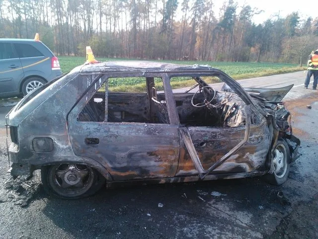 Torzo shořelé felicie, foto: Policie ČR