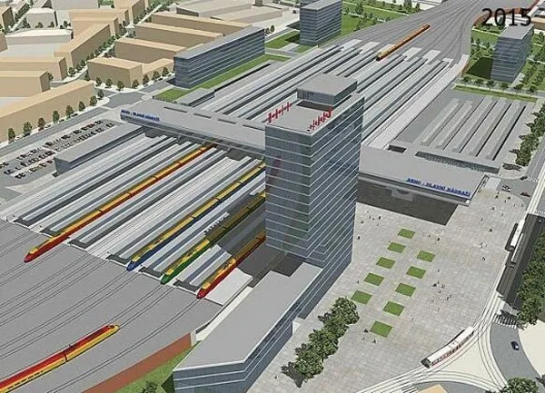 Vizualizace možné podoby nádraží u řeky Svratky