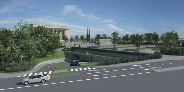 Budoucí podoba parku před Janáčkovým divadlem, vizualizace: Ateliér A3