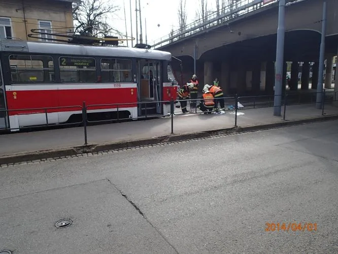 Řidička tramvaje už nedokázala nehodě zabránit, foto: Policie ČR
