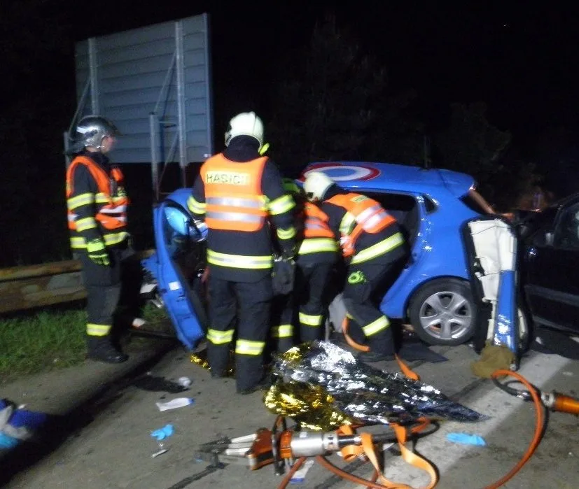 Hasiči zasahovali u dopravní nehody na dálnici D1, foto: hasiči JMK