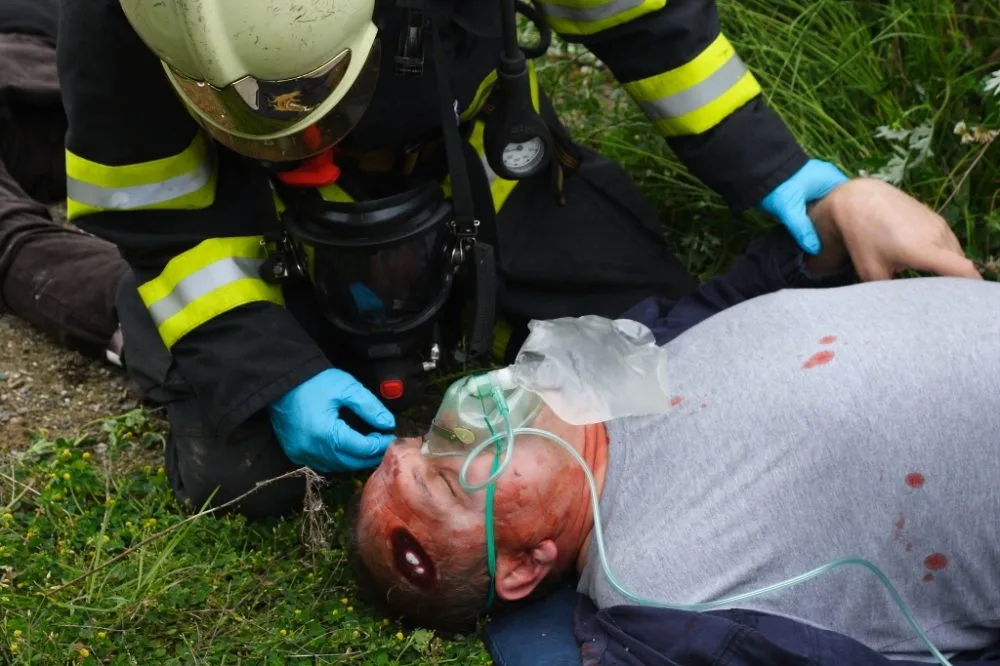 Cvičný zásah hasičů, foto: HZS JMK