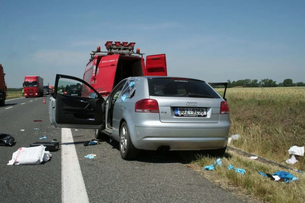 Havarované audi, foto: Policie ČR