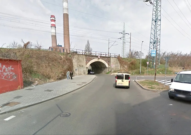 Oprava viaduktu v ulici Špitálka způsobuje další zhuštění provozu v centru Brna, foto: Google Maps