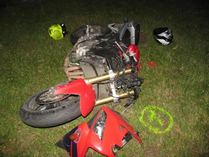 Havarovaná motorka dodavatele drog, foto: Policie ČR