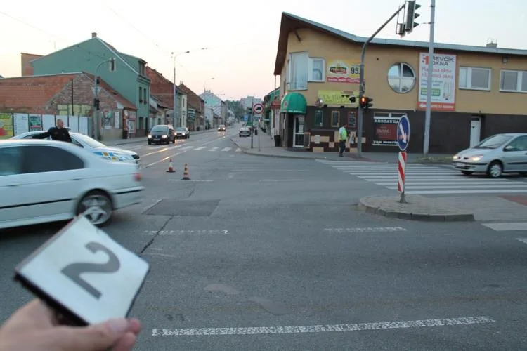 Místo nehody na křižovatce Táborské a Gajdošovy ulice, foto: Policie ČR