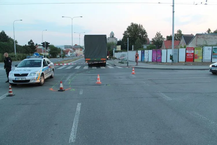 Místo nehody na křižovatce Táborské a Gajdošovy ulice, foto: Policie ČR