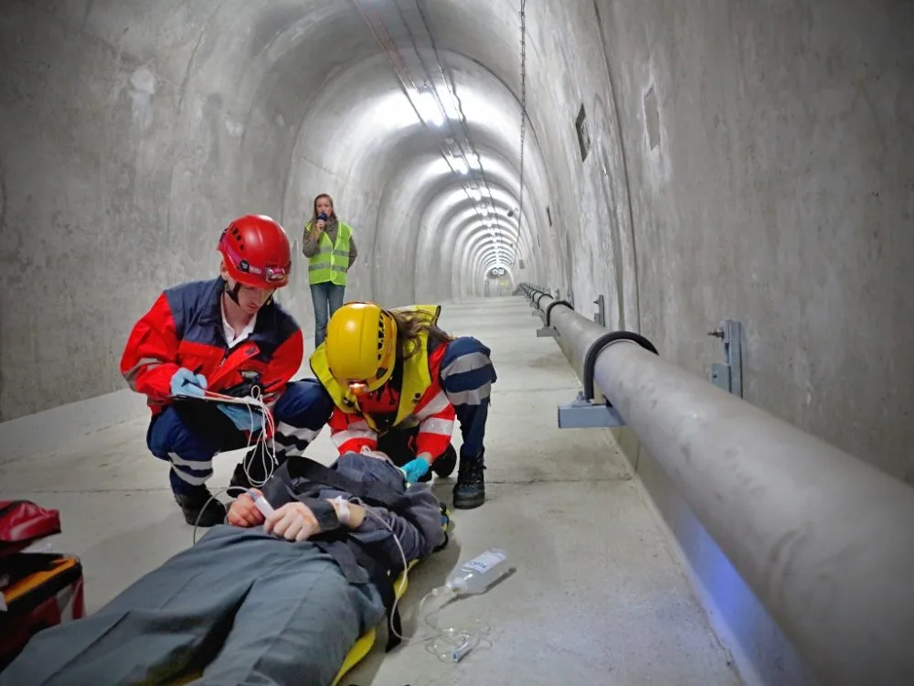 Cvičení v Královopolském tunelu, foto: HZS JMK