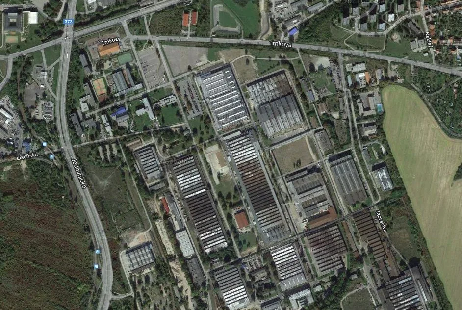 Areál Zetoru, kde vyroste nové studio České televize Brno, foto: Google Maps