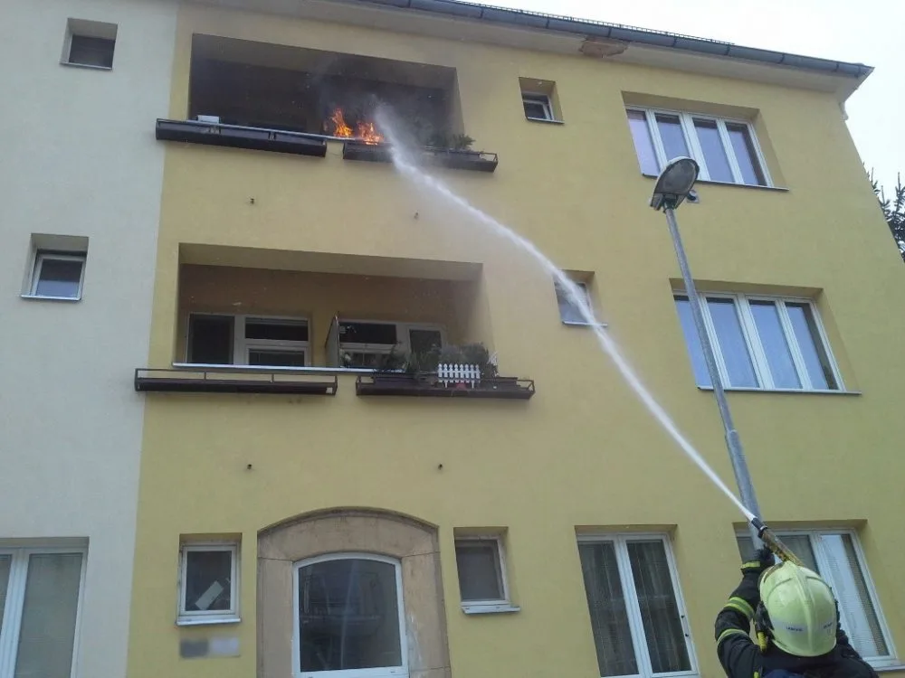 Požár balkonu