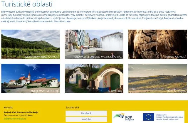 Screenshot ze serveru jizni-morava.cz
