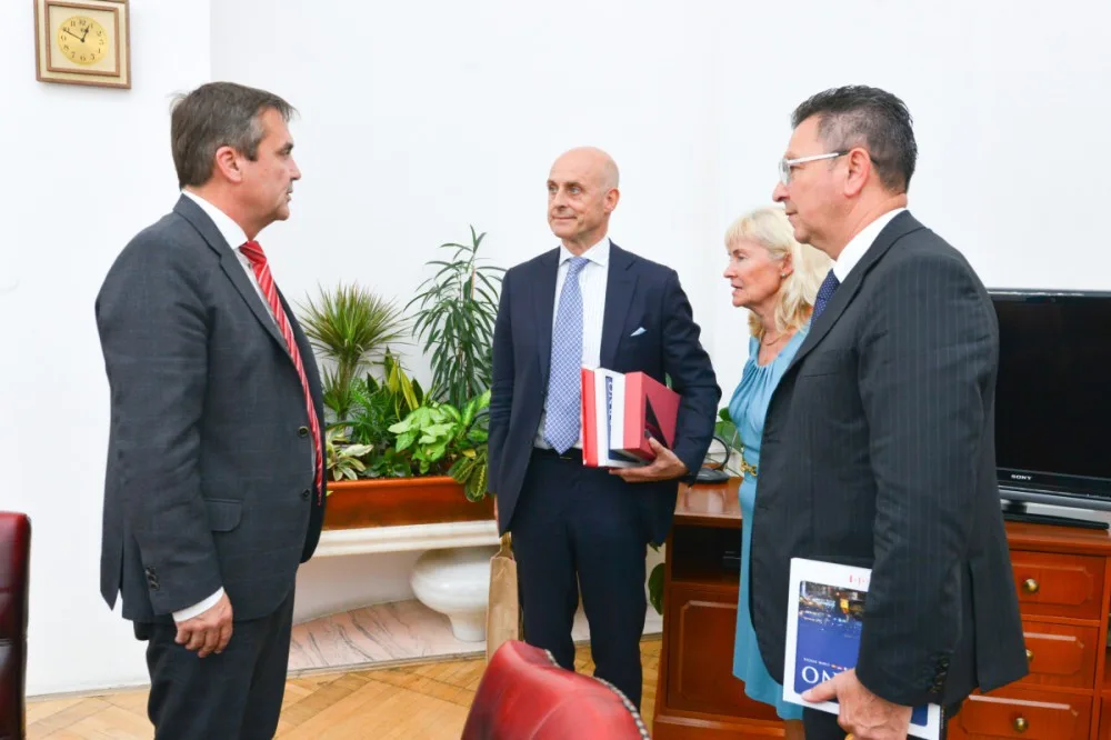 Přijetí velvyslance Itálie v ČR Alda Amatiho a předsedy Italsko-české obchodní a průmyslové komory Gianfranca Pinciroliho