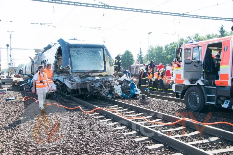 Zničené Pendolino, foto: HZS Moravskoslezského kraje