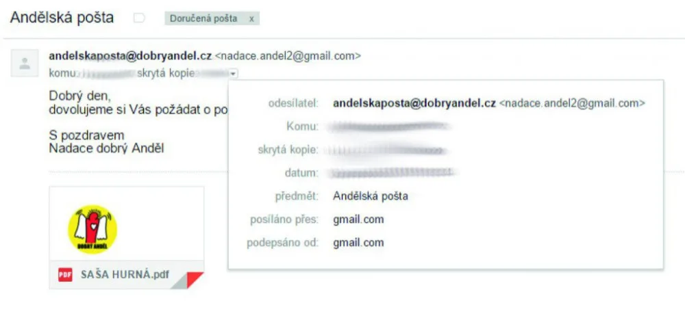 Kopie emailu