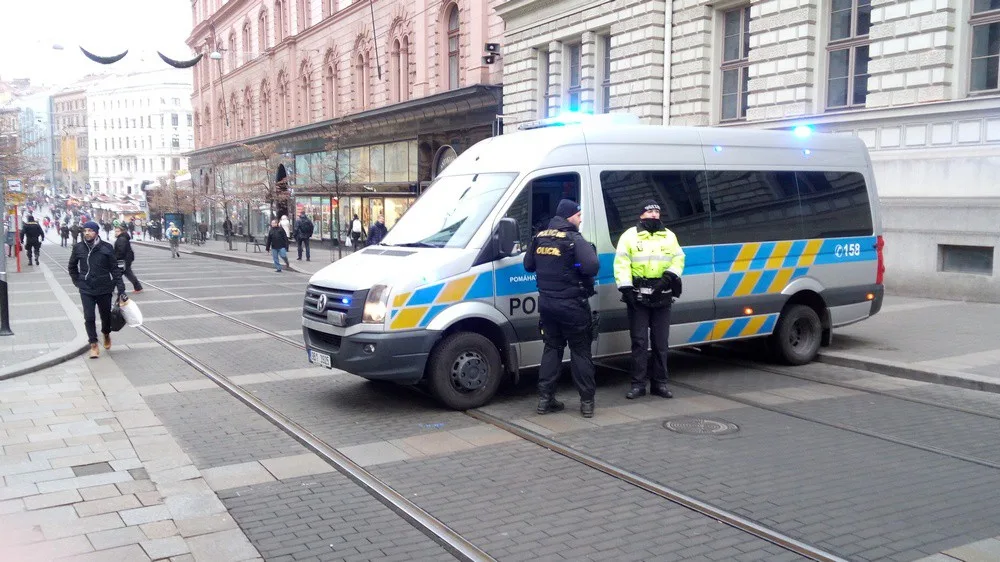 Policisté hlídkují v brněnském centru, autor: Martin Šeda