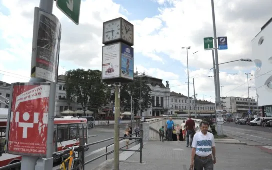 Staré hodiny na Benešově ulici, zdroj: brno.cz