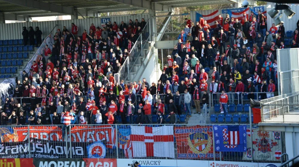 Fanoušci Zbrojovky na utkání se Slováckem, zdroj: FB Zbrojovka