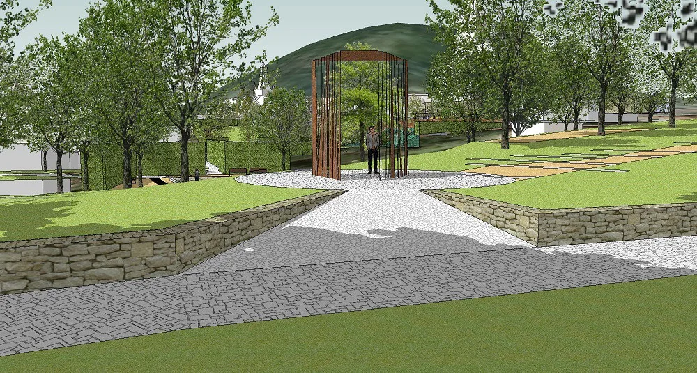 Tišnovský park, vizualizace, zdroj: Město Tišnov