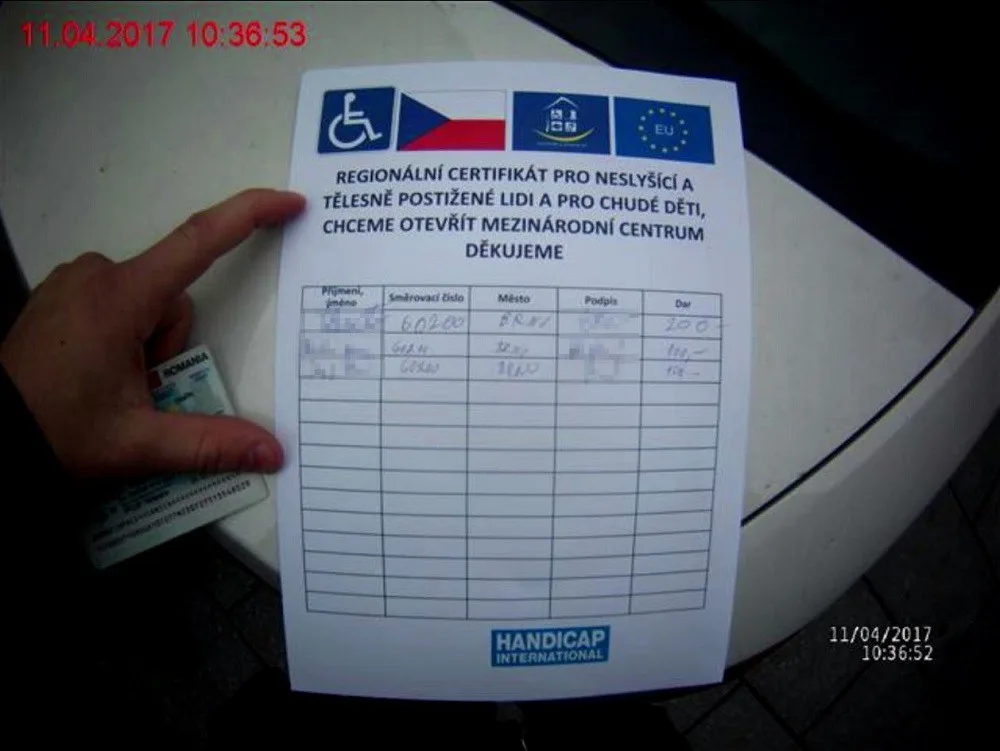 Formulář doplňující falešnou sbírku, zdroj: MP Brno