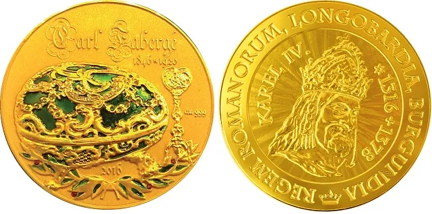 Unikátní mince z edice Carl Fabergé, Čeští králové - Karel IV.