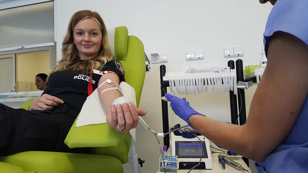 Strážníci se rozhodli darovat krev, zdroj: MP Brno