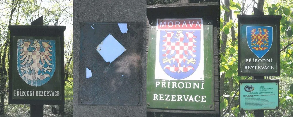 Ukradené nebo poničené cedule
