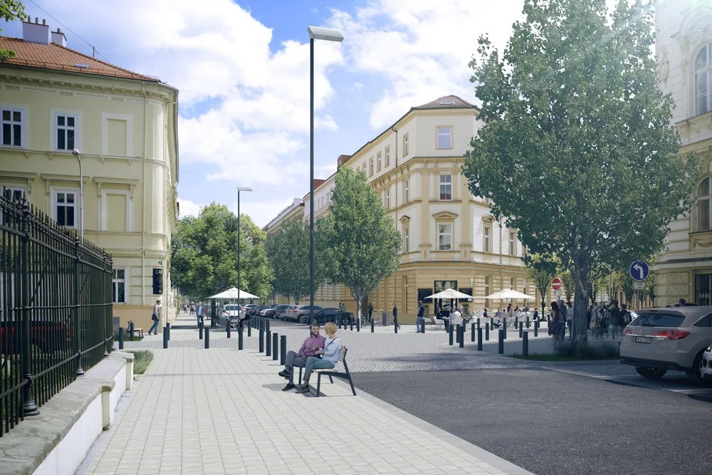 Vizualizace křižovatky Gorkého a Arne Nováka