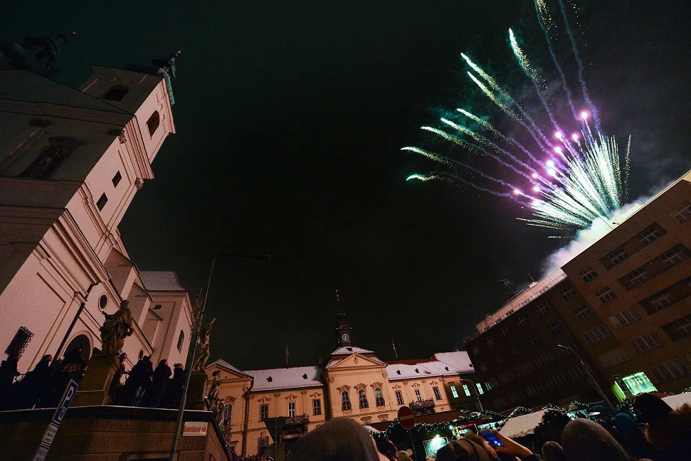 Ohňostroj nad Novou radnicí