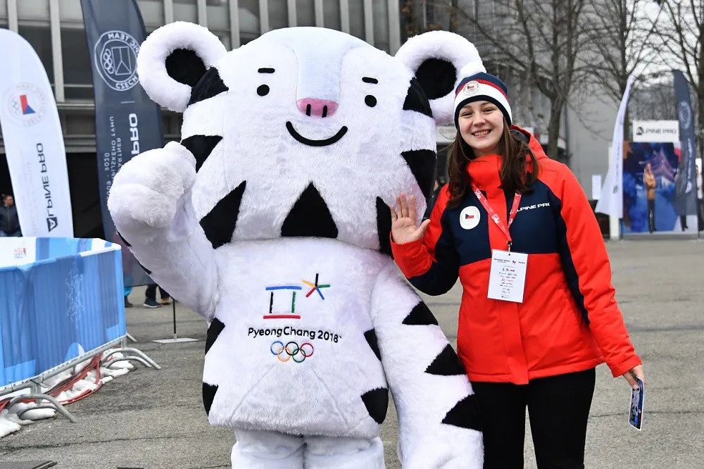 Dobrovolnice na olympijském festivalu