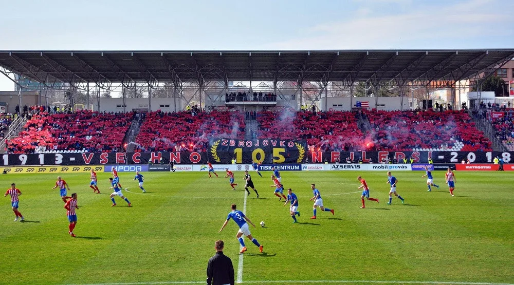 Choreo při zápase proti Slavii